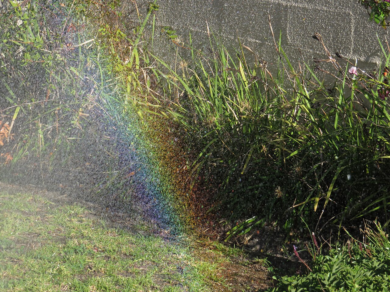 Illustrative photograph: A garden sprinkler